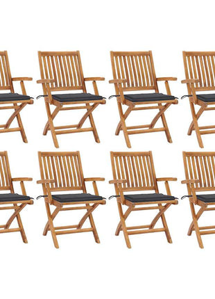 Tuinstoelen Met Kleurige Kussens Massief Teakhout Antraciet