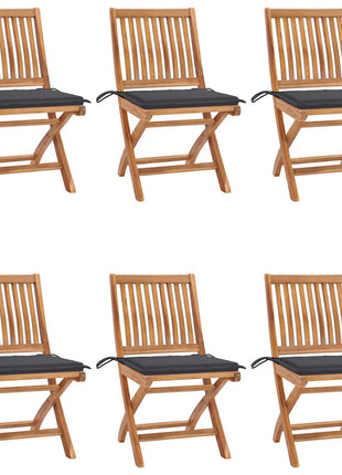 Tuinstoelen Met Kleurige Kussens Massief Teakhout Antraciet