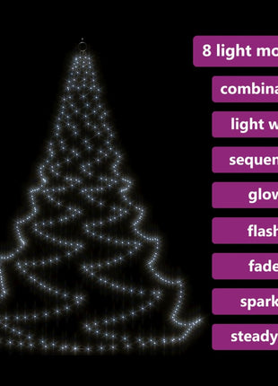 Boom Met Metalen Haak En 720 Led's Wandmodel 5 M Koudwit