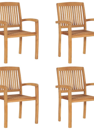 Tuinstoelen Stapelbaar Massief Teakhout