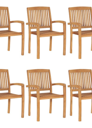 Tuinstoelen Stapelbaar Massief Teakhout