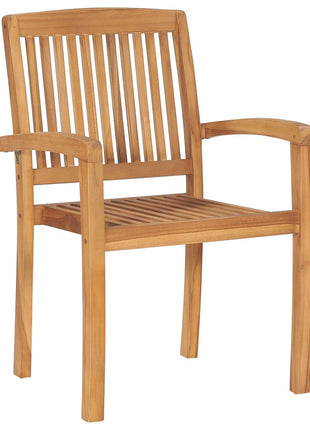 Tuinstoelen Stapelbaar Massief Teakhout