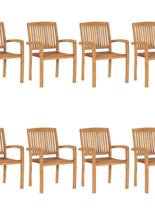 Tuinstoelen Stapelbaar Massief Teakhout