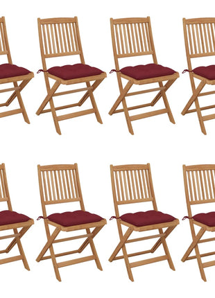 Tuinstoelen Inklapbaar Met Kussens Massief Acaciahout