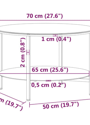 Salontafel 70 Cm Gehard Glas