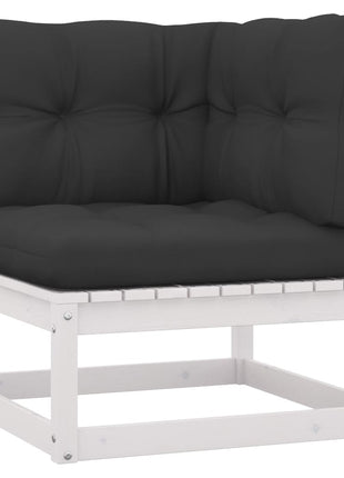 6-delige Loungeset met kussens massief grenenhout