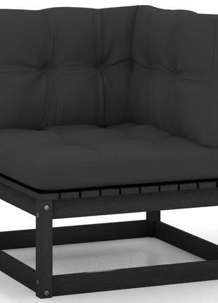 6-delige Loungeset met kussens massief grenenhout