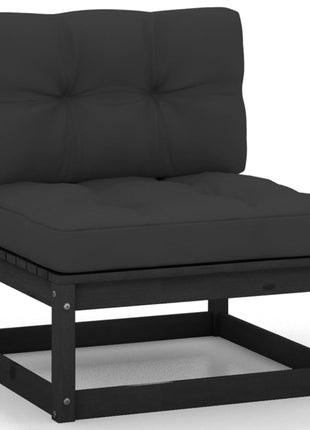 6-delige Loungeset met kussens massief grenenhout