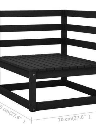 6-delige Loungeset met kussens massief grenenhout