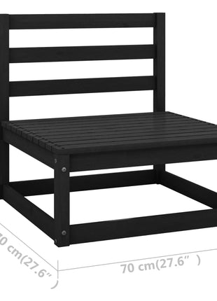 6-delige Loungeset met kussens massief grenenhout