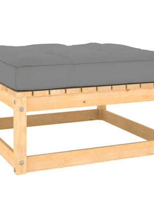 6-delige Loungeset met kussens massief grenenhout