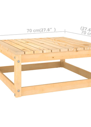 6-delige Loungeset met kussens massief grenenhout