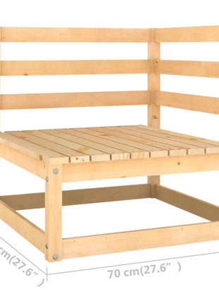 6-delige Loungeset met kussens massief grenenhout