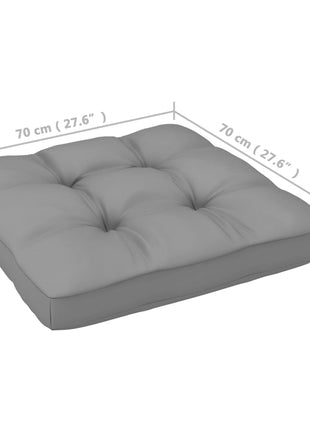 6-delige Loungeset met kussens massief grenenhout