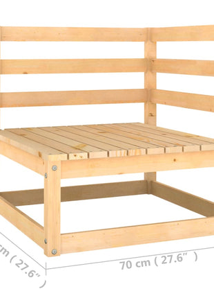 6-delige Loungeset met kussens massief grenenhout