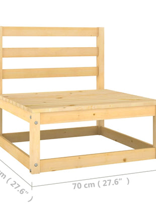 6-delige Loungeset met kussens massief grenenhout