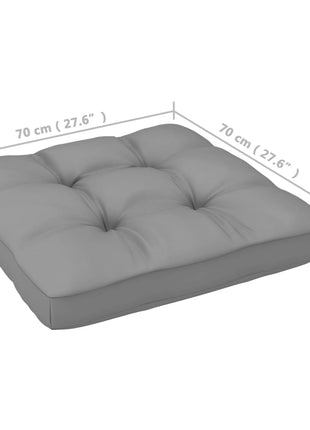 6-delige Loungeset met kussens massief grenenhout