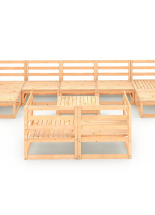 10-delige Loungeset massief grenenhout