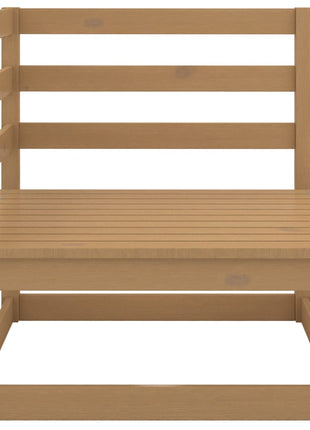 10-delige Loungeset massief grenenhout honingbruin