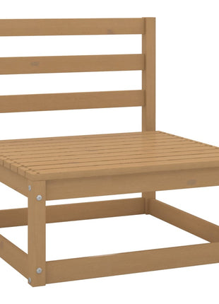 10-delige Loungeset massief grenenhout honingbruin