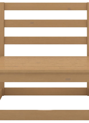 10-delige Loungeset massief grenenhout honingbruin