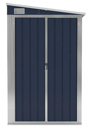 Tuinschuur Wandmontage 118X194X178 Cm Staal Antracietkleurig