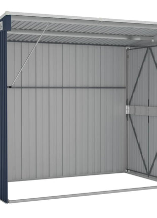 Tuinschuur Wandmontage 118X194X178 Cm Staal Antracietkleurig