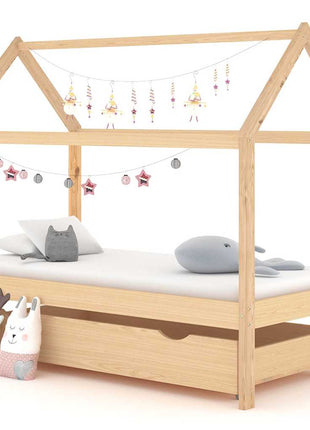 Kinderbedframe Met Lade Massief Grenenhout