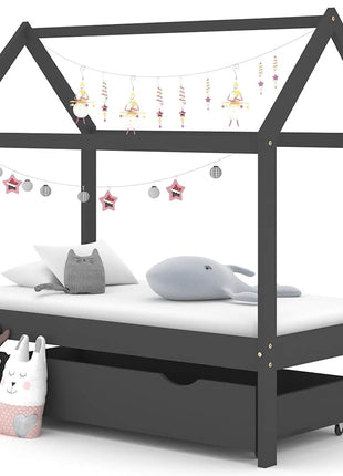 Kinderbedframe Met Lade Massief Grenenhout