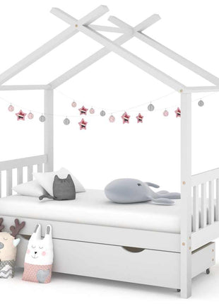 Kinderbedframe Met Lade Massief Grenenhout