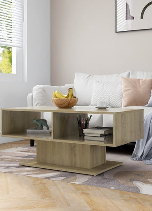 Salontafel 103,5X50X44,5 Cm Bewerkt Hout Kleurig
