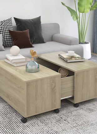Salontafel 75X75X38 Cm Bewerkt Hout