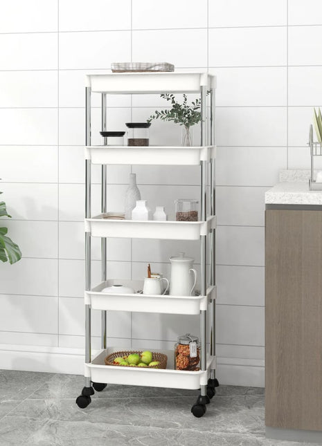 Keukentrolley 5-Laags 42X29X128 Cm Ijzer En Abs
