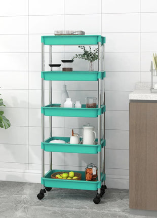 Keukentrolley 5-Laags 42X29X128 Cm Ijzer En Abs