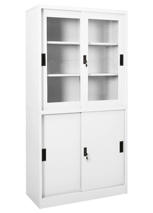 Kantoorkast Met Schuifdeuren 90X40X180 Cm Staal
