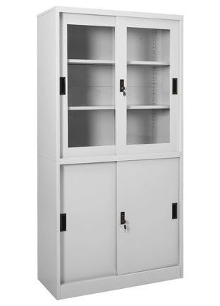 Kantoorkast Met Schuifdeuren 90X40X180 Cm Staal