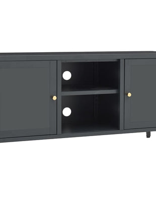 Tv-Meubel 105X35X52 Cm Staal En Glas Kleurig