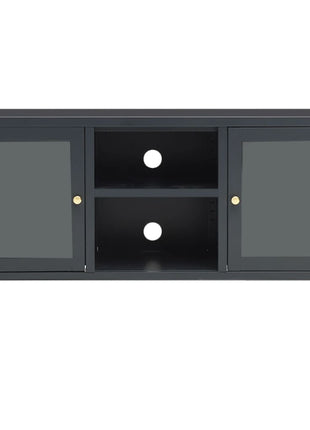 Tv-Meubel 105X35X52 Cm Staal En Glas Kleurig