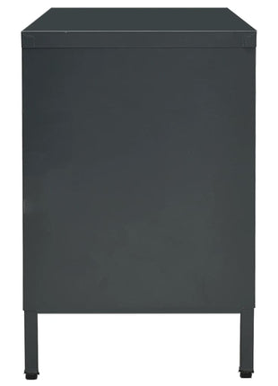 Tv-Meubel 105X35X52 Cm Staal En Glas Kleurig
