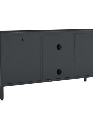 Tv-Meubel 105X35X52 Cm Staal En Glas Kleurig