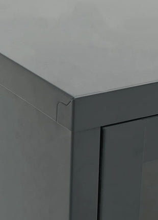 Tv-Meubel 105X35X52 Cm Staal En Glas Kleurig