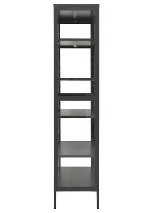Vitrinekast 90X40X180 Cm Staal En Gehard Glas Kleurig