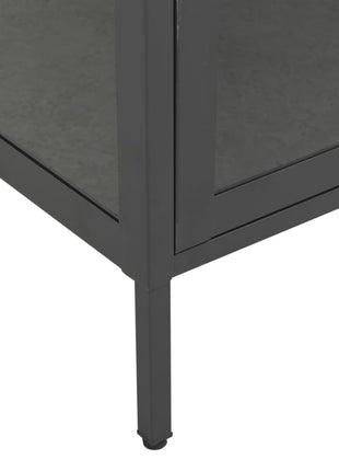 Vitrinekast 90X40X180 Cm Staal En Gehard Glas Kleurig