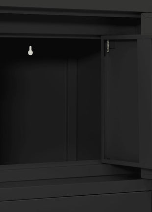 Kantoorkast 90X40X102 Cm Staal Kleurig Antraciet