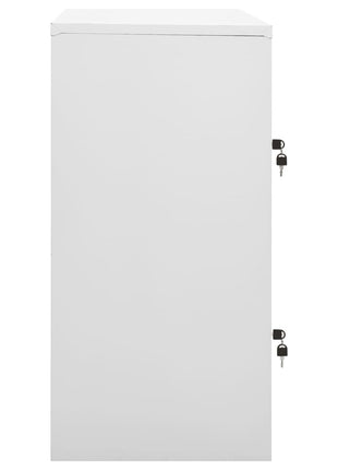 Lockerkast 90X45X92,5 Cm Staal Lichtgrijs En Rood