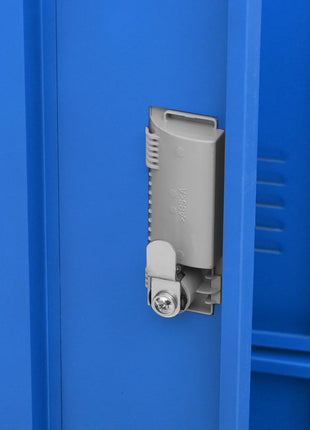 Lockerkast 90X45X92,5 Cm Staal Lichtgrijs En Blauw