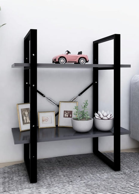 Boekenkast Met 4 Schappen 60X30X Massief Grenen Grijs