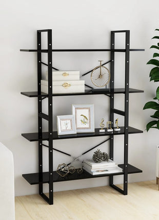 Boekenkast Met 4 Schappen 100X30X Zwart