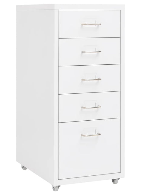 Ladeblok verrijdbaar 28x41x69 cm metaal wit