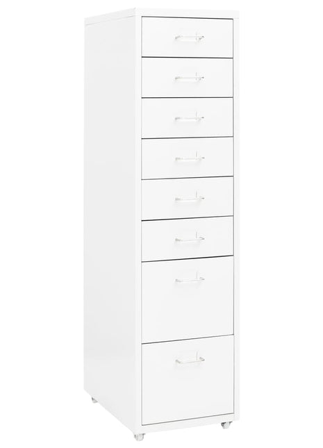 Ladeblok verrijdbaar 28x41x109 cm metaal wit